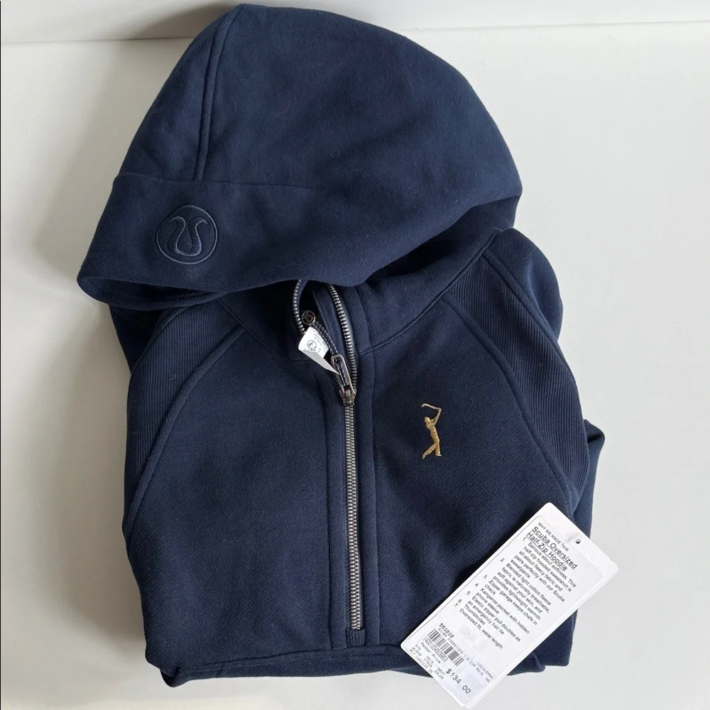 Lululemon PLAYERS championship PGA Tour Gold Man embroidered Half-Zip Hoodie - Picture 2 of 5